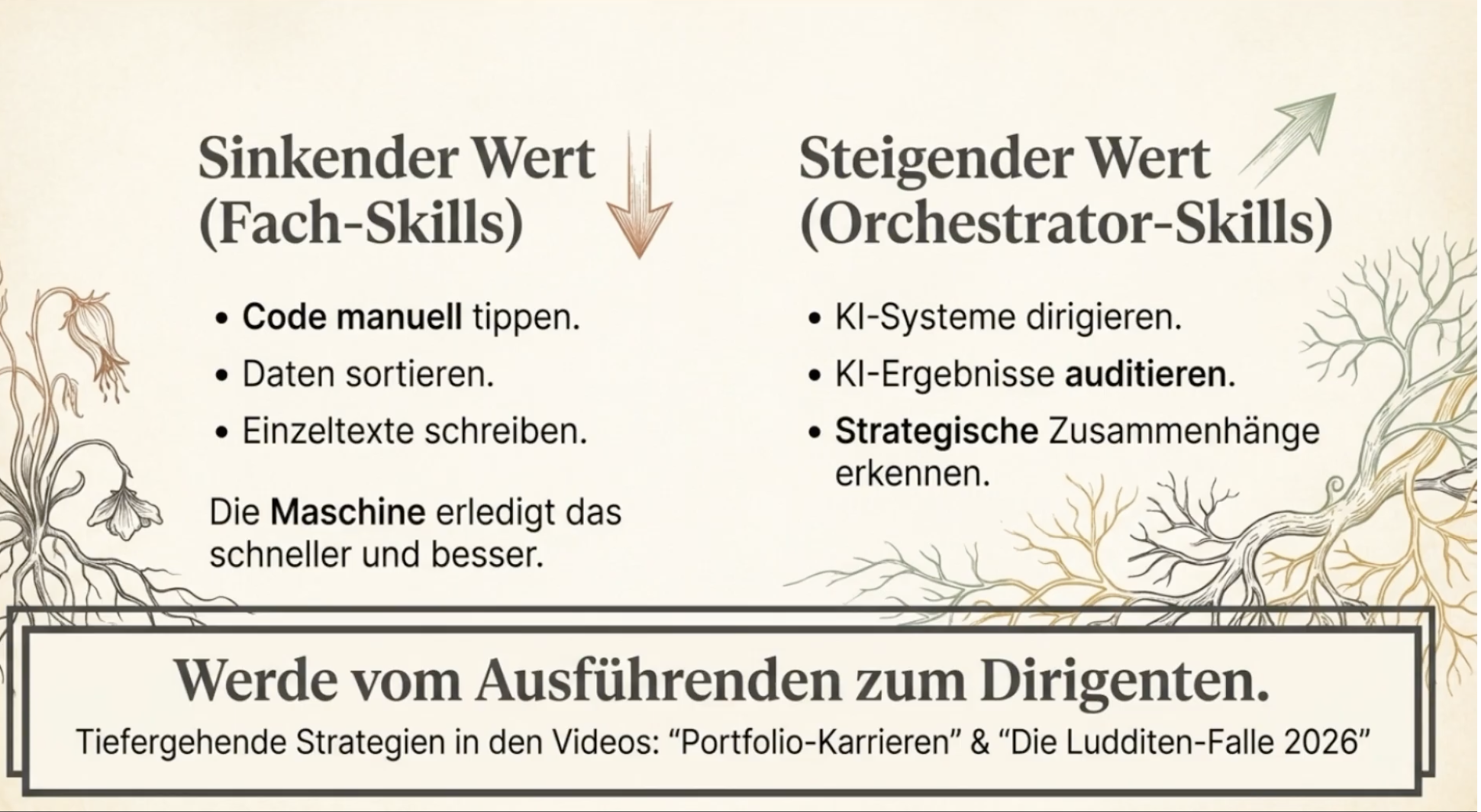 Sinkender Wert der Fach-Skills, steigender Wert der Orchestrator-Skills